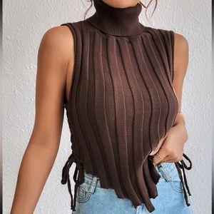 Brown turtleneck